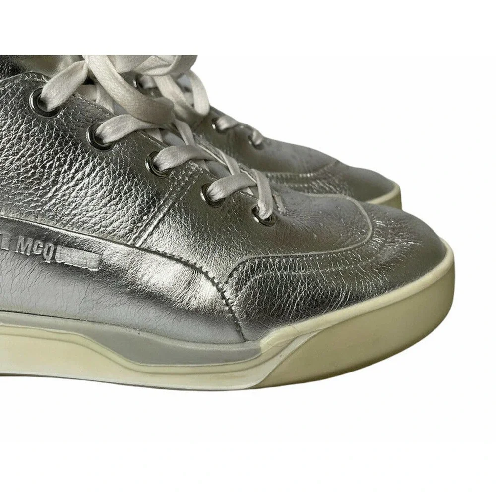 Mens Alexander Mcqueen x Puma Move Mid Metallic Silver Sneakers 361673-01 US 8.5
